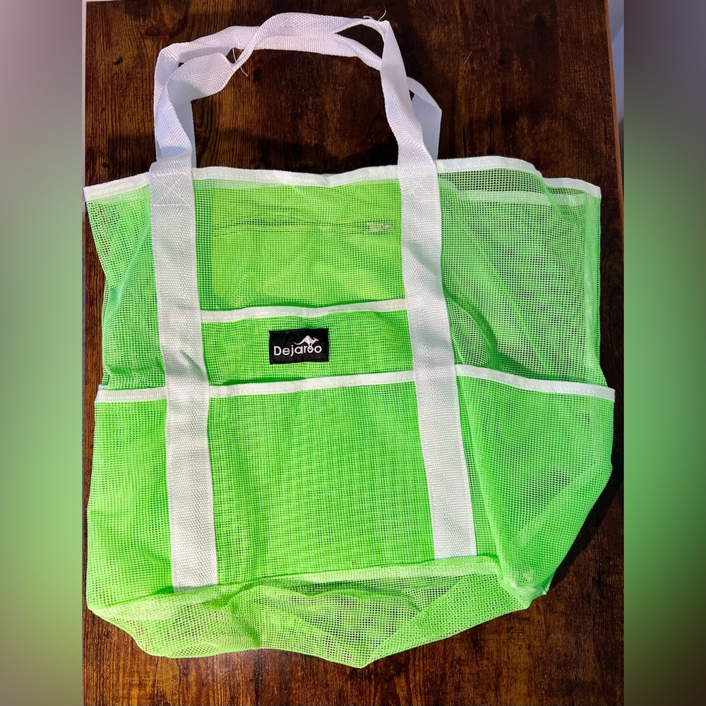 Bright yellow/green mesh bag